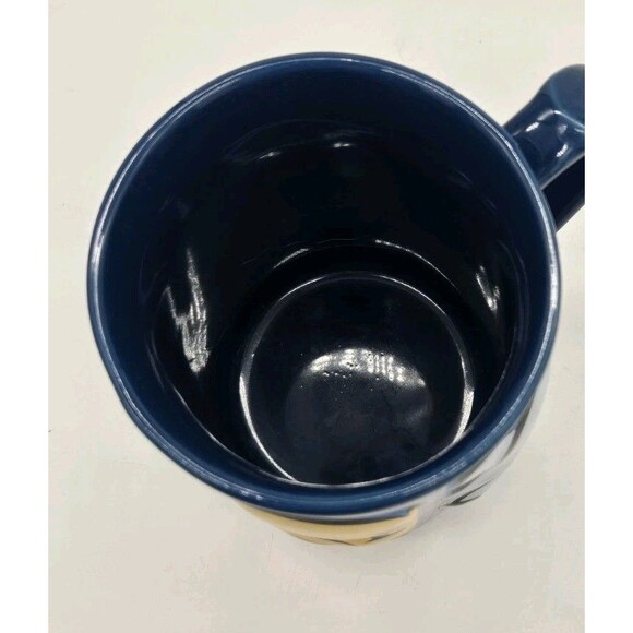 Disney Store 3-D Winnie The Pooh Large Ceramic Coffee Tea Mug Blue Red Yellow - Picture 7 of 10